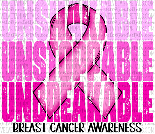 Unshakable Unstoppable Unbreakable Ribbon