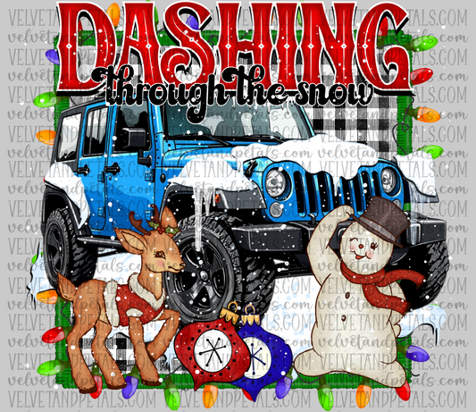 Dashing Through The Snow Blue