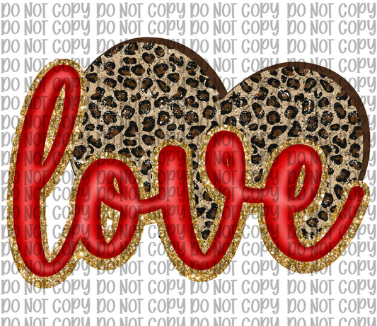 Love Red Leopard